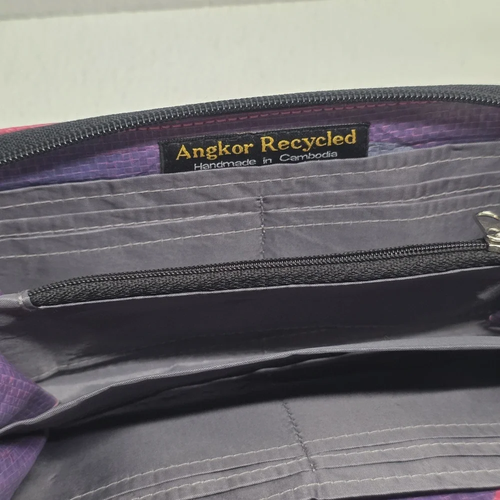 Angkor Recycled Cambodia Pink Fish Wallet Wristlet